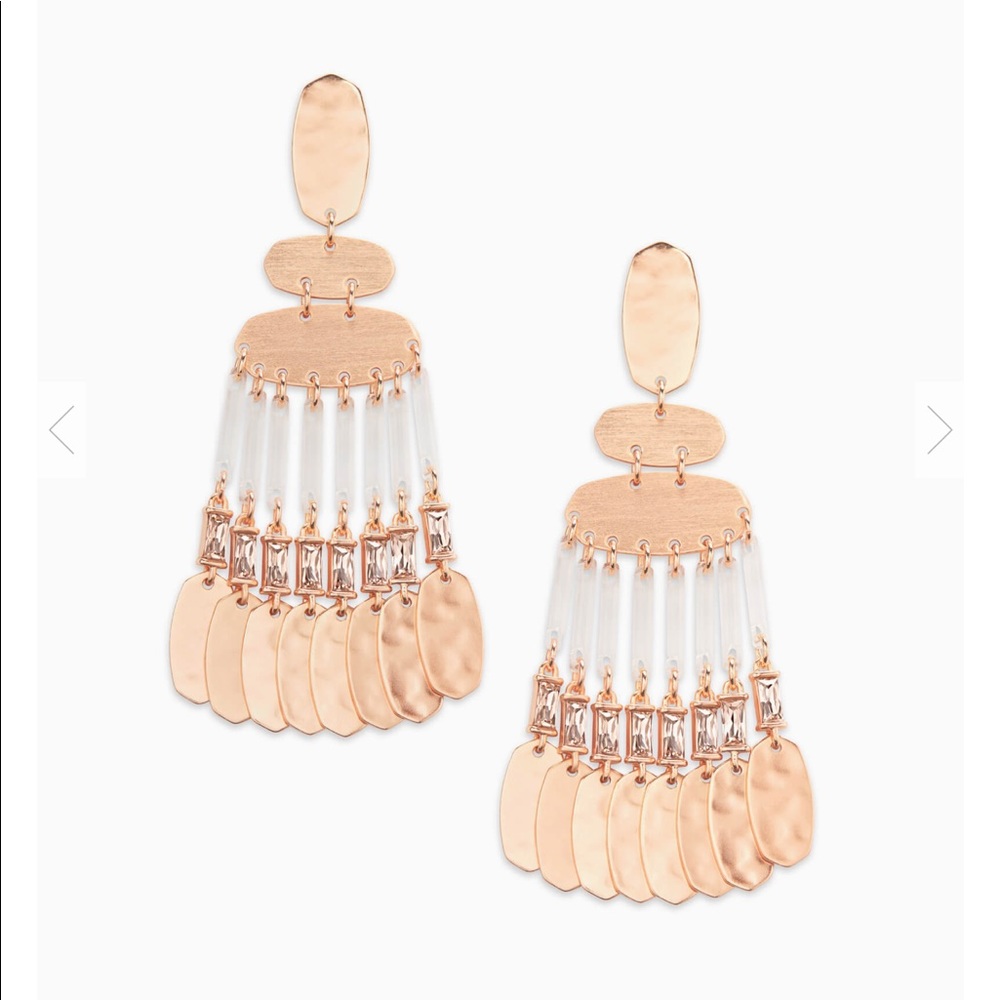 Kendra Scott Oster Rose Gold Statement Earrings